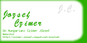 jozsef czimer business card